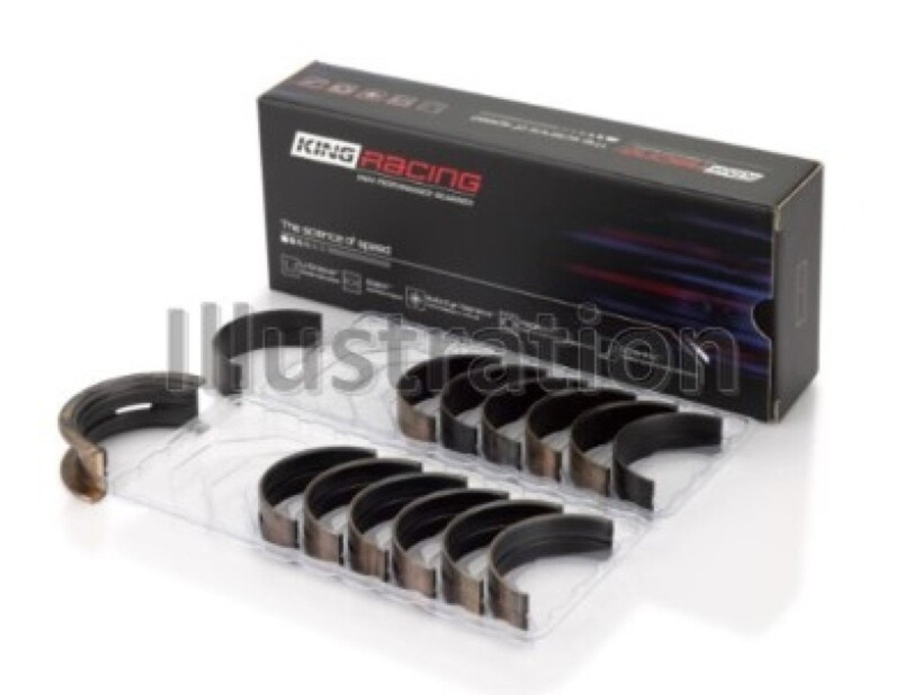 King Engine Bearings Ford El 4L (Size STDX) Main Bearing Set - MB7063XPSTDX Photo - Primary
