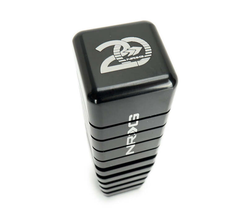 NRG Shift Knob - 20 Year Anniversary Weighted Square Heat Sink Short - Black - SK-450SQ-BKTY Photo - Close Up