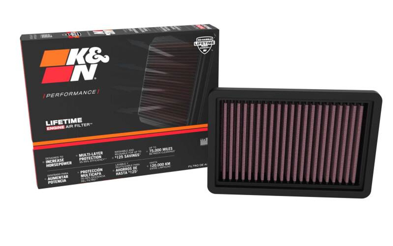 K&N 22-24 Dacia Jogger / 21-24 Dacia Logan III 1.0L L3 Drop-In Air Filter - 33-3187 Photo - out of package
