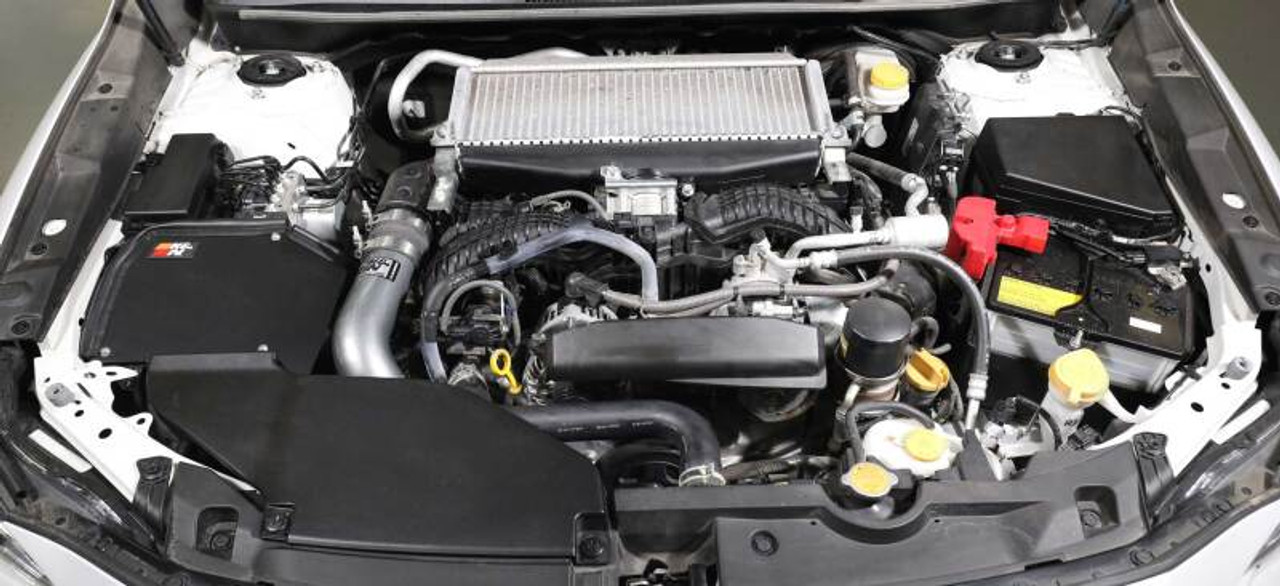 K&N 22-23 Subaru WRX 2.4L H4 Aluminum Charge Pipe Kit - Gunmetal Gray - 77-1017KC Photo - Mounted