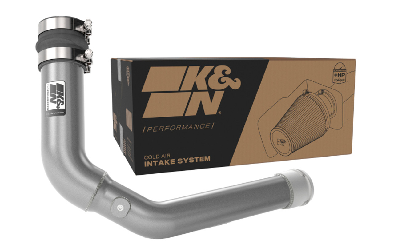 K&N 22-23 Subaru WRX 2.4L H4 Aluminum Charge Pipe Kit - Gunmetal Gray - 77-1017KC Photo - out of package