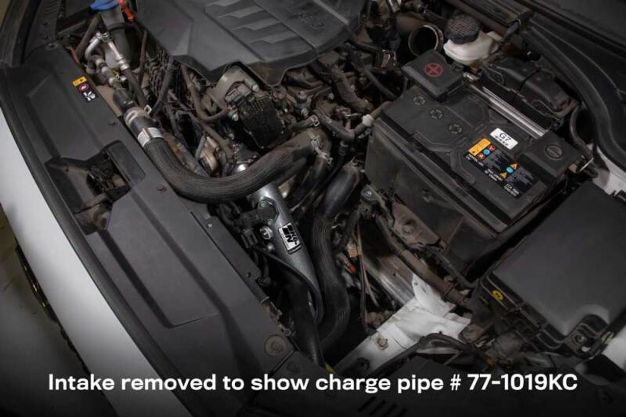 K&N 20-22 Hyundai Veloster N 2.0L L4 Aluminum Charge Pipe Kit - Gunmetal Gray - 77-1019KC Photo - Mounted