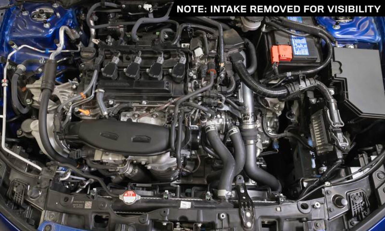 K&N 22-24 Honda Civic 1.5L L4 Aluminum Charge Pipe Kit - Gunmetal Gray - 77-1022KC Photo - Mounted