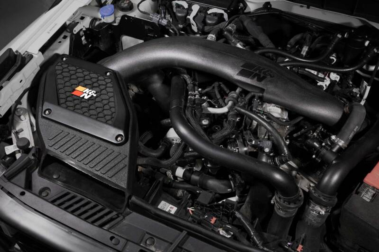 K&N 2023 Ford Bronco Raptor V6 3.0L F/I 63 Series Aircharger Performance Air Intake System - 63-2625 Photo - Mounted