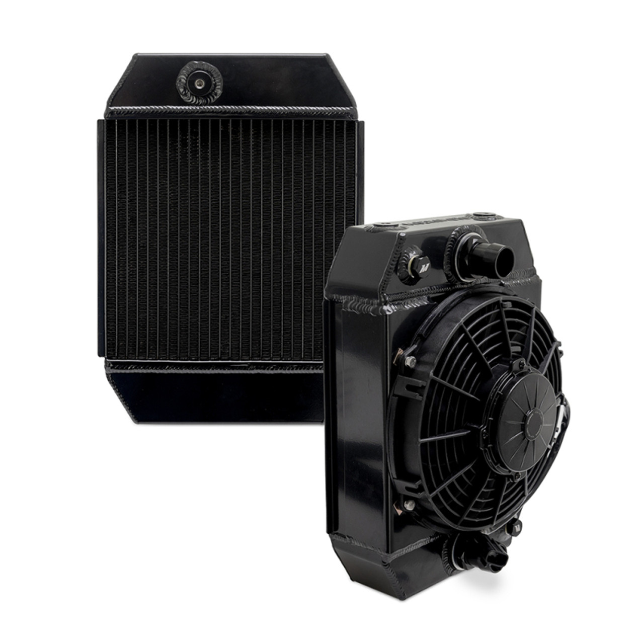 Mishimoto Universal Drag Race Performance Aluminum Radiator - Black - MMRAD-UNI-DRGBK User 1
