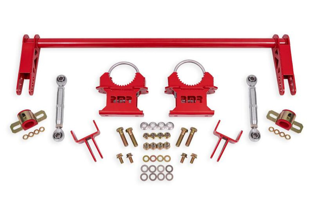 BMR 79-04 Ford Mustang 1.25in Rear Weld-on Anti-roll Bar Kit - Hollow - Red - ARB730R User 1