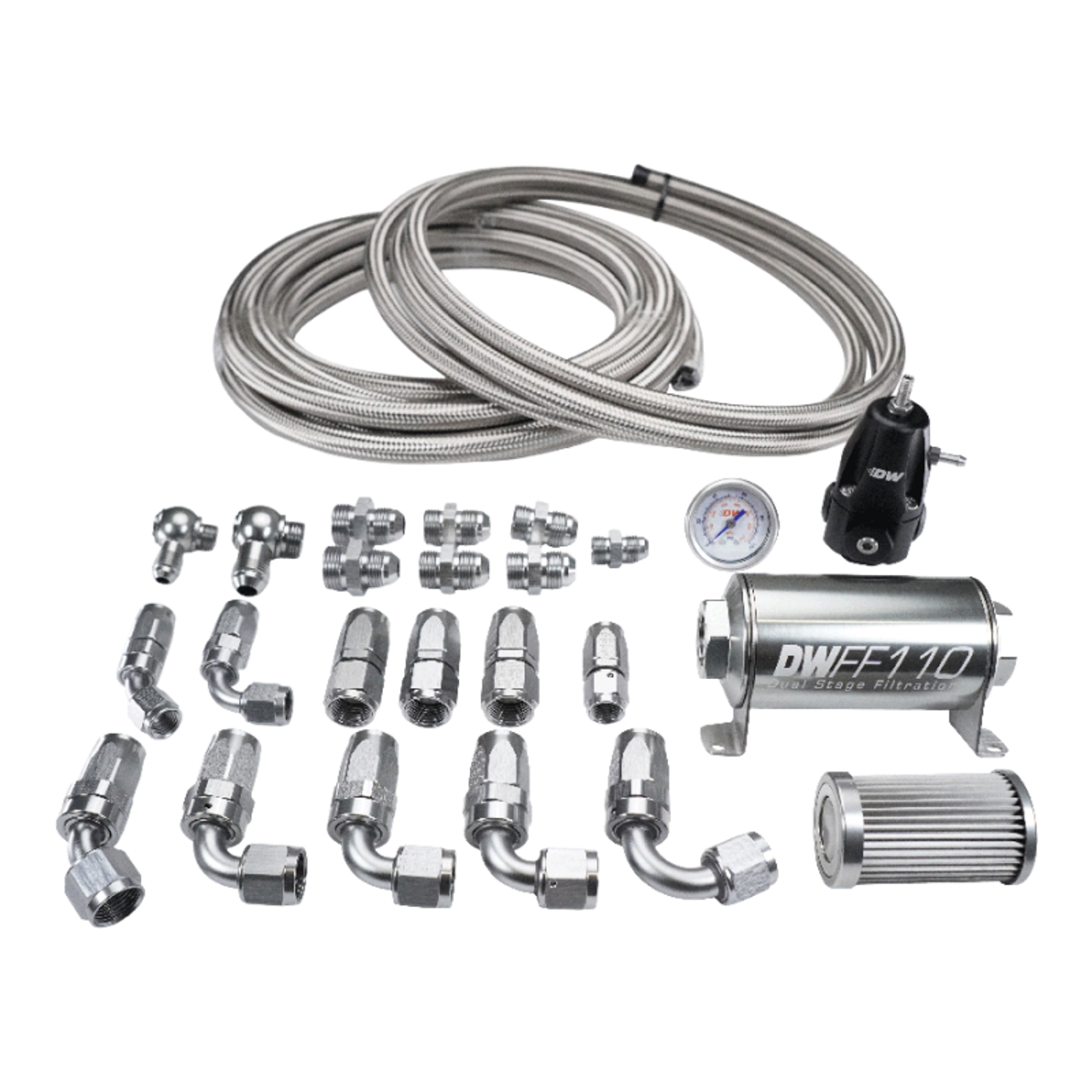 Deatschwerks X2 Series Pump Module -8AN Feed w/ -6AN return CPE Plumbing Kit for 92-00 Honda Civic - 6-624 Photo - Primary