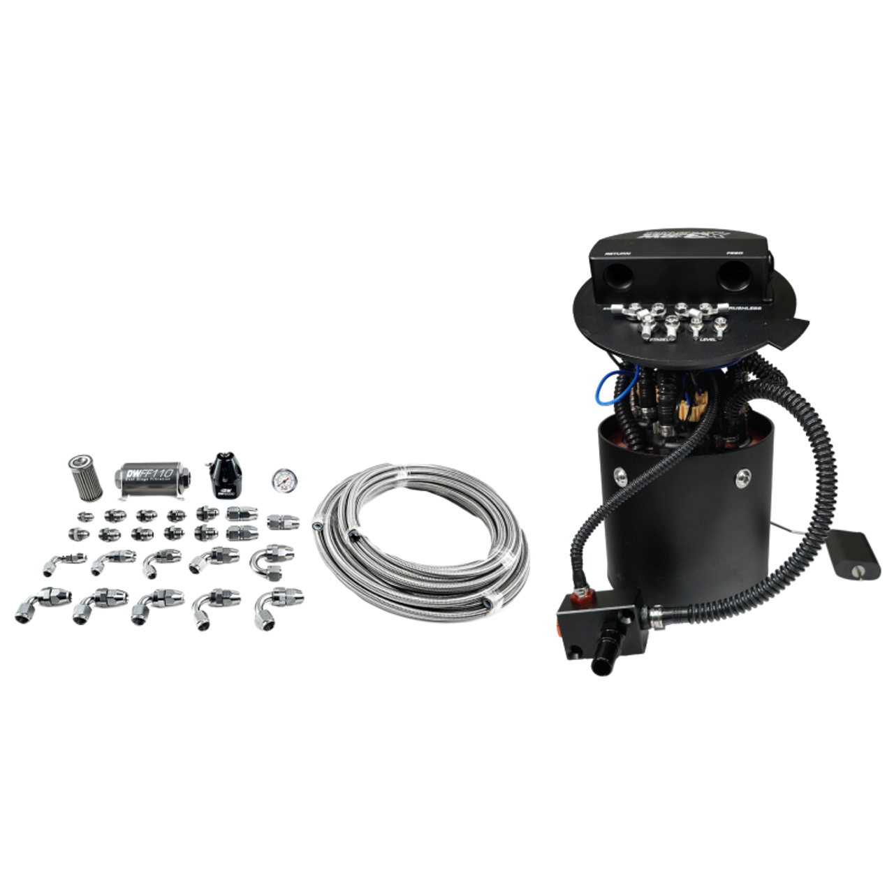 Deatschwerks X3 Series Fuel Pump Module w/ Triple DW400 Pumps/PTFE Plumbing Kit 11-24 Ford Mustang - 9-401-604-7032 Photo - Primary