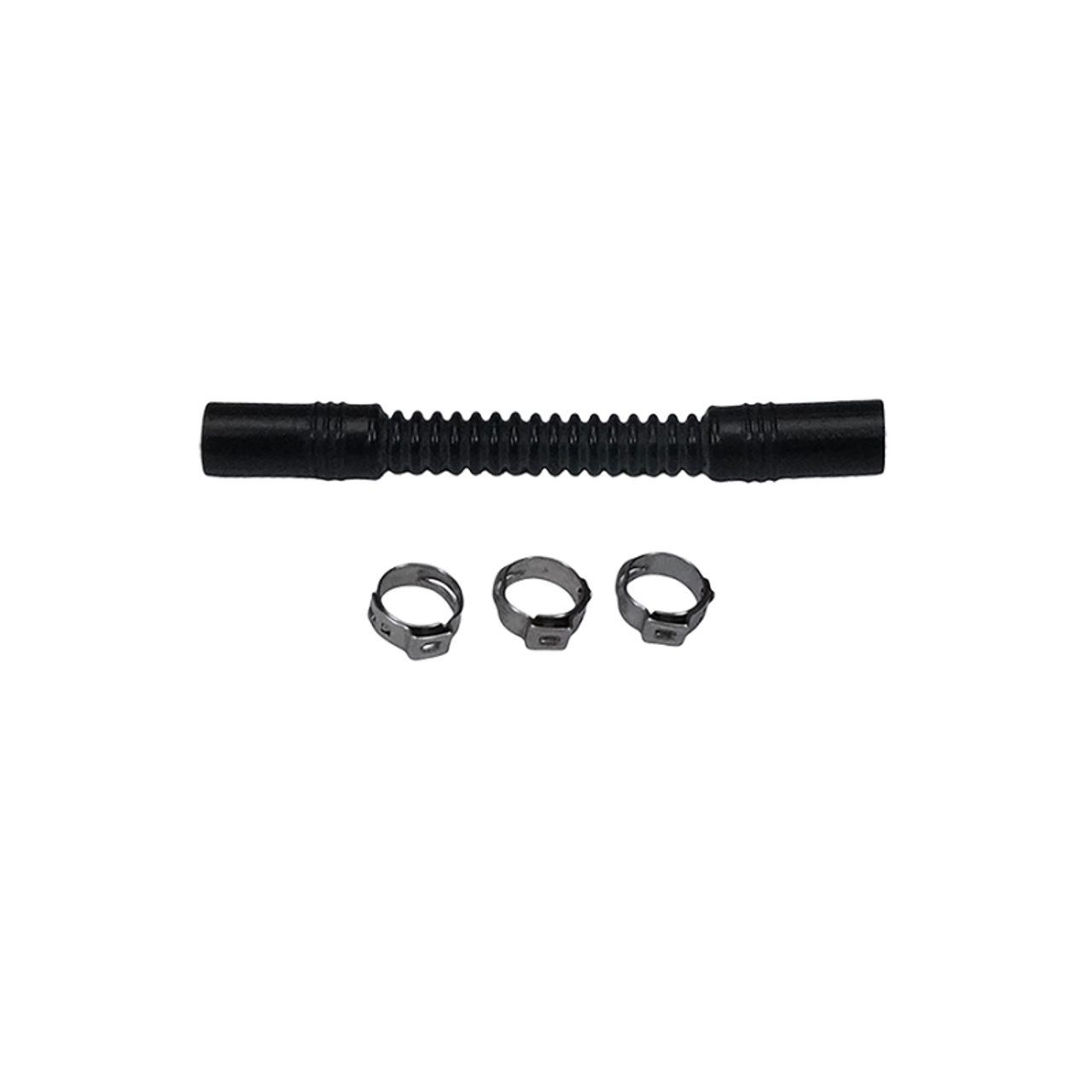 Deatschwerks Convoluted Tubing 100mm Length x 8mm ID Side 1 x 8mm ID Side 2 - Black - 9-CT-4-516 Photo - Primary