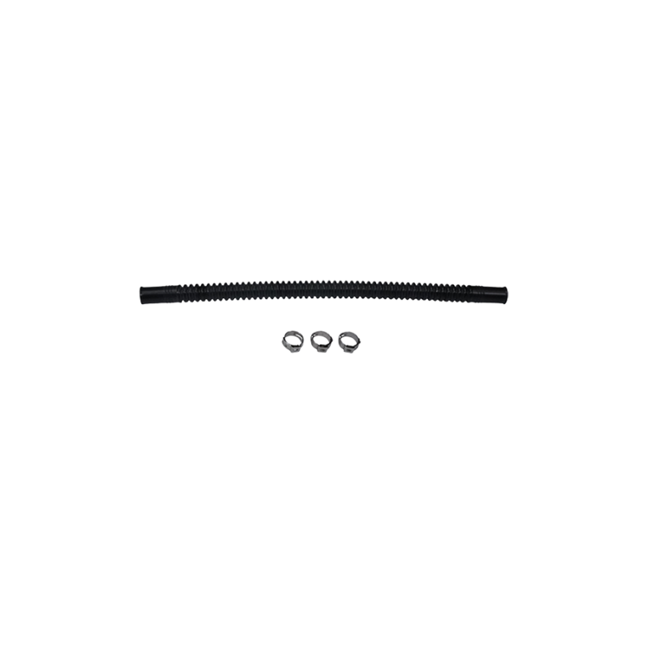 Deatschwerks Convoluted Tubing 230mm Length x 8mm ID Side 1 x 10mm ID Side 2 - Black - 9-CT-X1 Photo - Primary