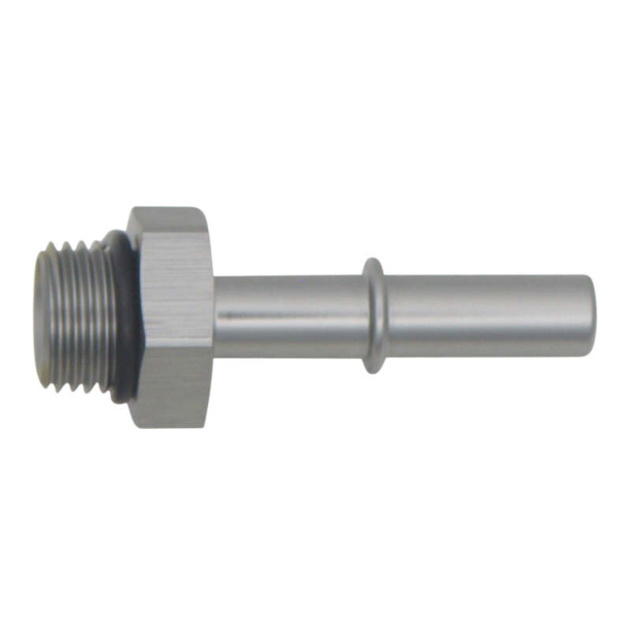 DeatschWerks 6AN ORB Male to 5/16in Male EFI Quick Connect Adapter (Incl O-Ring) - Titanium - 6-02-0114 Photo - Primary