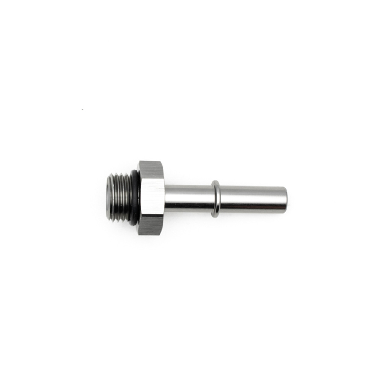 DeatschWerks 6AN ORB Male to 5/16in Male EFI Quick Connect Adapter (Incl O-Ring) - Titanium - 6-02-0114 Photo - Primary