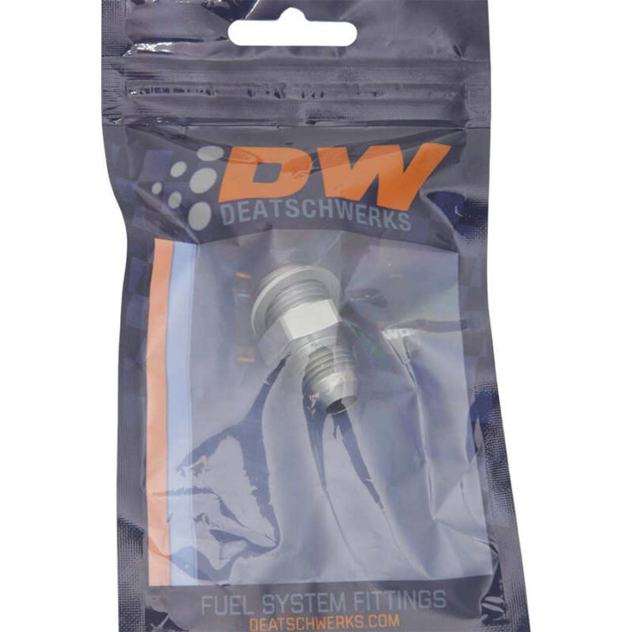 DeatschWerks 6AN Male Flare to M16 X 1.5 Male Metric Adapter (Incl. Crush Washer) - Titanium - 6-02-0615 Photo - lifestyle view