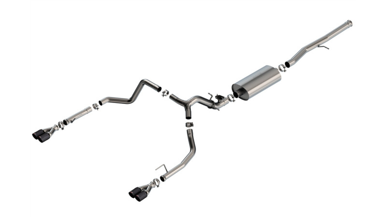 Borla 2024 Chevy Silverado 1500 6.2L V8 Touring Catback Exhaust w/ Simulator - CF Black Anodized - 140991CFBA Photo - Primary