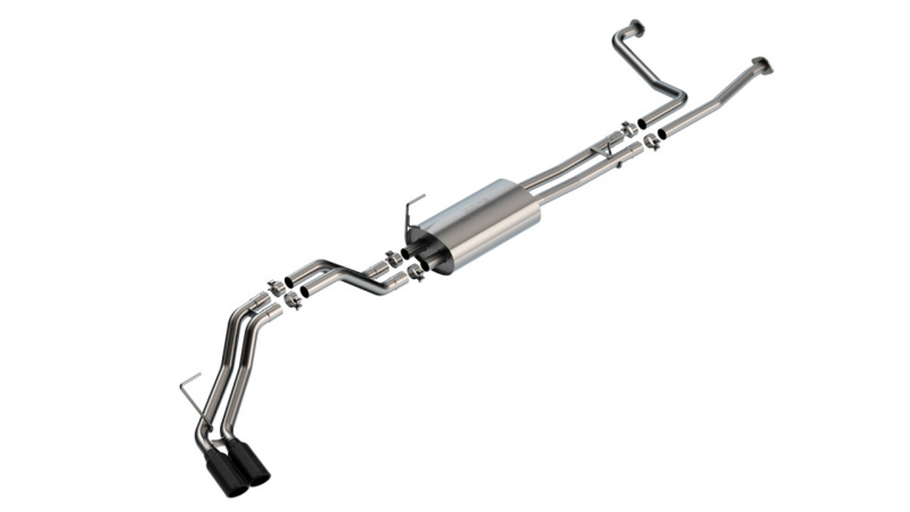 Borla 16-24 Nissan Titan XD S-Type Cat Back Exhaust - Black Chrome - 140946BC Photo - Primary