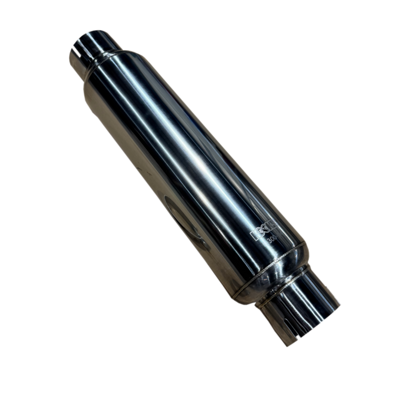 Kooks 3in. Round Clamp In Muffler 14in. Long Polished Stainless Steel - R300-14-CI Photo - Unmounted