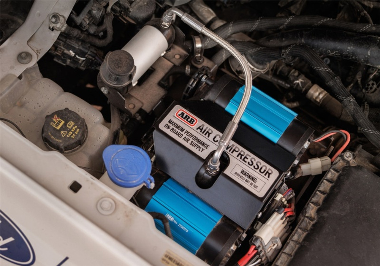 Ford Racing 21-24 Ford Bronco Under Hood Air Compressor Kit - M-1830-BRC Photo - Mounted