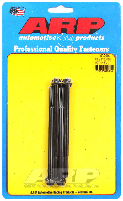 ARP Merlin block, Brodix head SB 12pt valve cover bolt kit - 100-7516 Photo - Primary