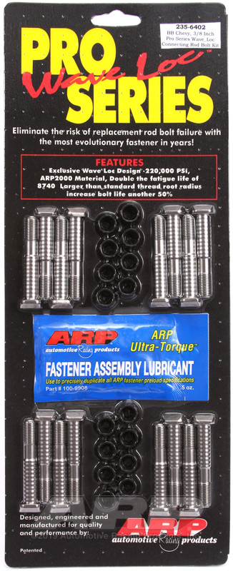 ARP BB Chevy 3/8in pro wave-loc rod bolt kit - 235-6402 Photo - Primary