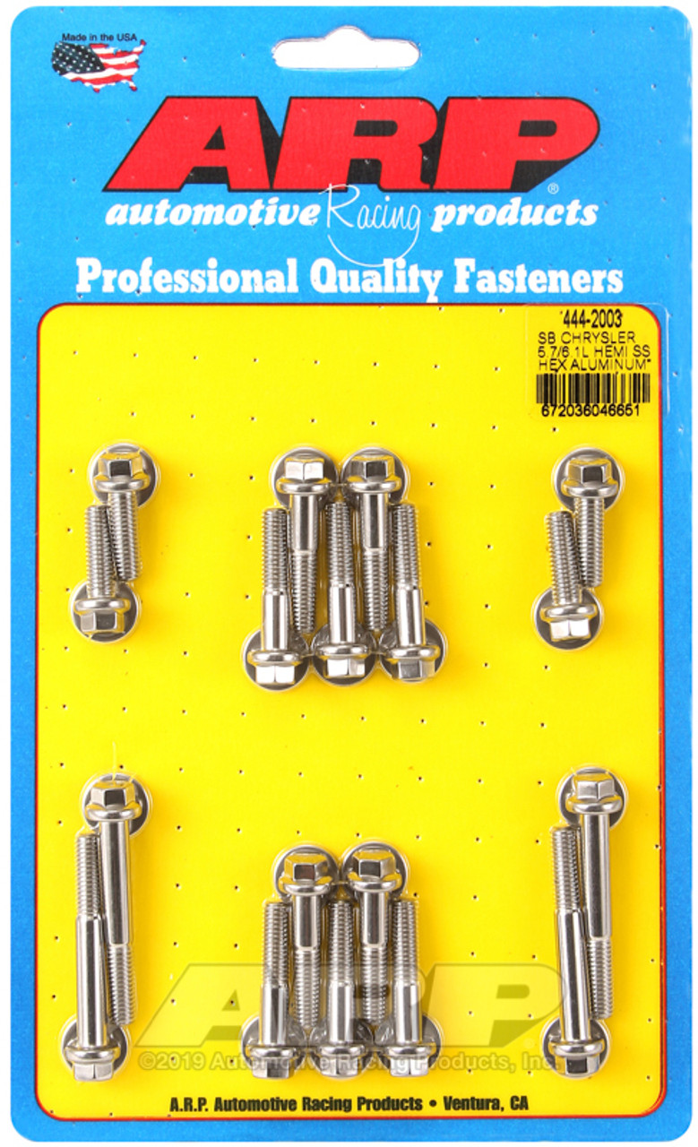 ARP SB Chrysler 5.7/6.1L Hemi hex aluminum intake manifold bolt kit - 444-2003 Photo - Primary