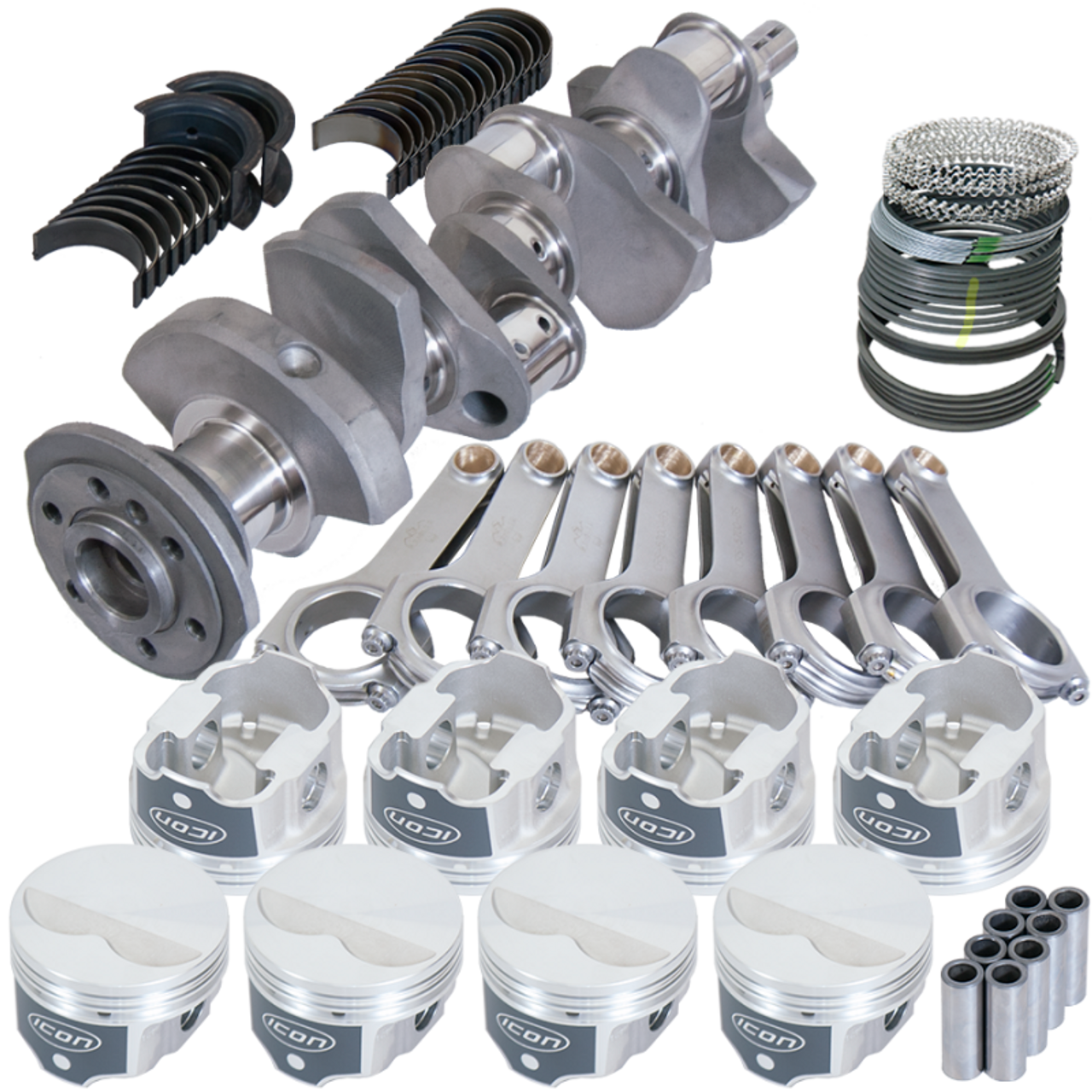 Eagle Chevy 350 3.480in Crank 5.700in H-Beam -3.7cc Flat Top 4.060in Pistons Rotating Assembly - 12302060 Photo - Primary