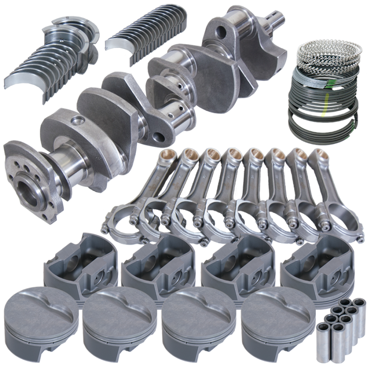 Eagle Chevy 350 3.750in Crank 6.000in I-Beam Rods -5cc Flat Top 4.030in Pistons Rotating Assembly - 13007030 Photo - Primary