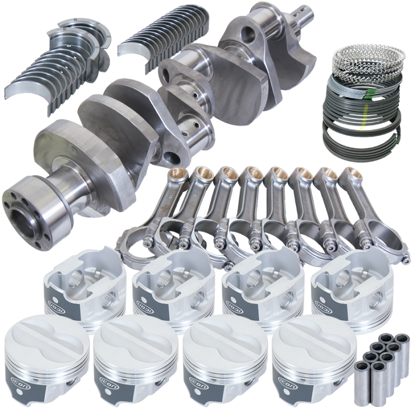 Eagle Chevy 350 1Pc 3.750in Int Balance Crank 5.700in I-Beam Rods 4.040in Pistons Rotating Assembly - 13013L040 Photo - Primary