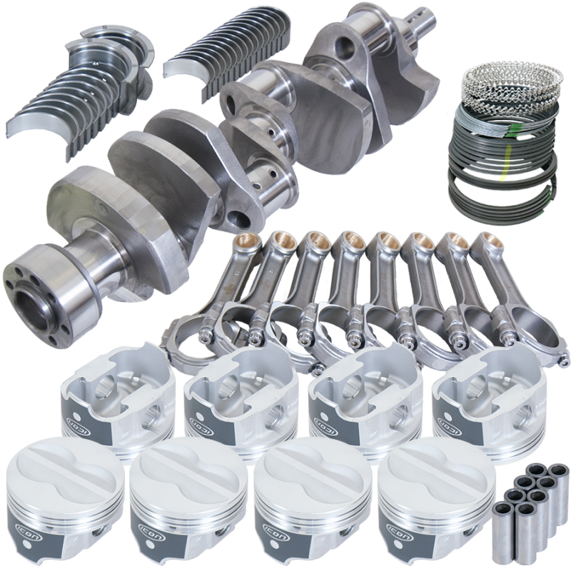 Eagle Chevy 350 1Pc 3.750in Int Balance Crank 5.700in I-Beam Rods 4.060in Pistons Rotating Assembly - 13013L060 Photo - Primary