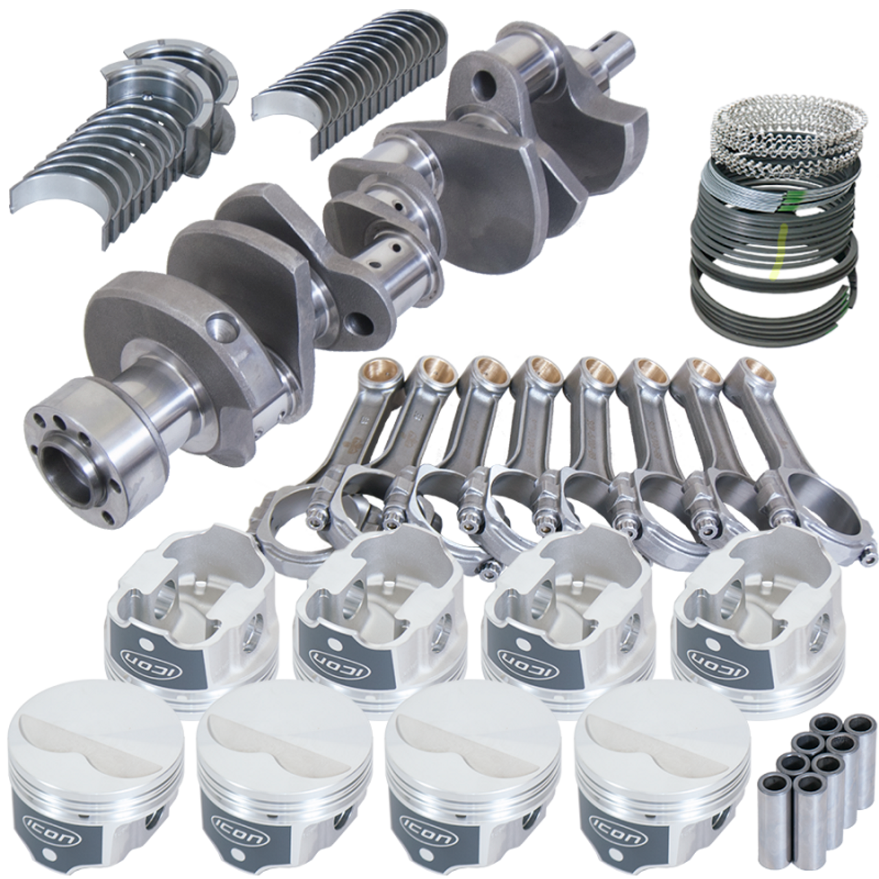 Eagle Chevy LT1350 1Pc 3.480in Crank 5.700in I-Beam Rods -3.7cc 4.040in Pistons Rotating Assembly - 13302L040 Photo - Primary