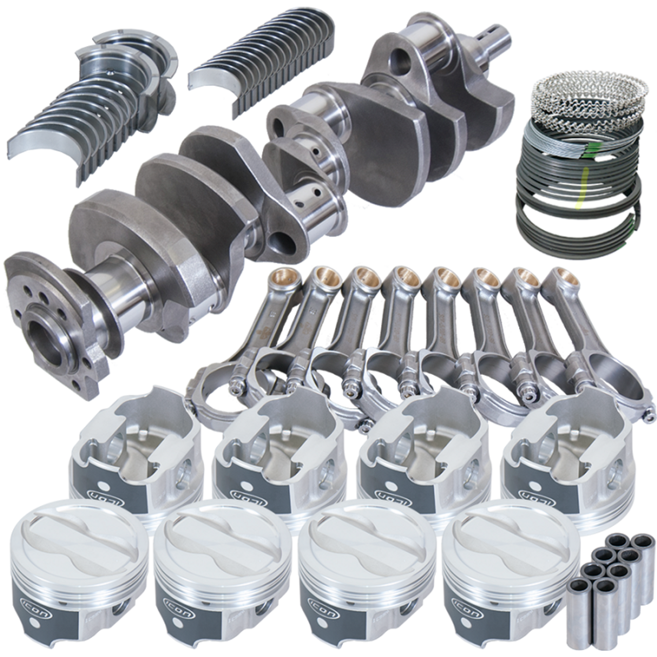 Eagle Chevy 350 3.750in Crank 5.700in I-Beam Rods -18cc 4.030in Pistons Rotating Assembly - 13324030 Photo - Primary