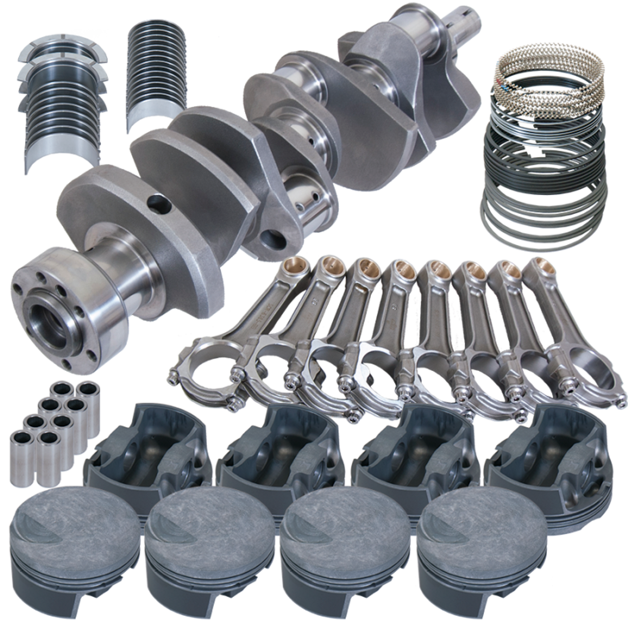 Eagle Chevy 454 1Pc 4.250in Crank 6.385in I-Beam Rod -3cc Flat Top 4.350in Pistons Rotating Assembly - 18020L100 Photo - Primary