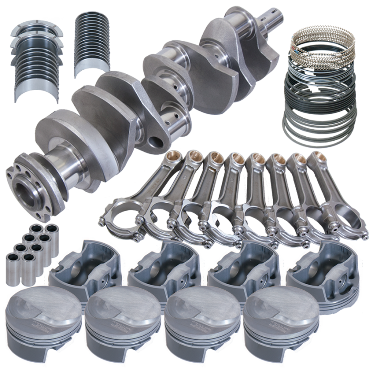 Eagle Chevy 454 4.250in Crank 6.385in I-Beam Rods 18cc Dome 4.350in Pistons Rotating Assembly - 18022100 Photo - Primary
