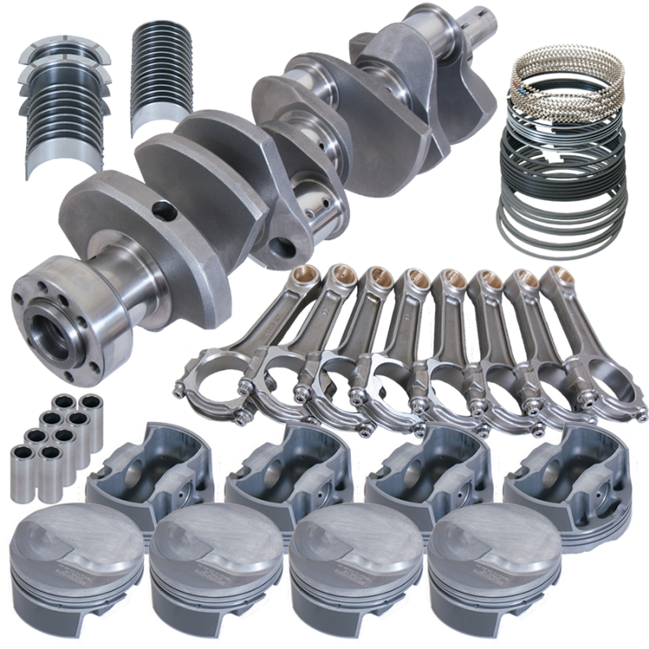 Eagle Chevy 454 1Pc 4.250in Crank 6.385in I-Beam Rods 18cc Dome 4.320in Pistons Rotating Assembly - 18022L070 Photo - Primary