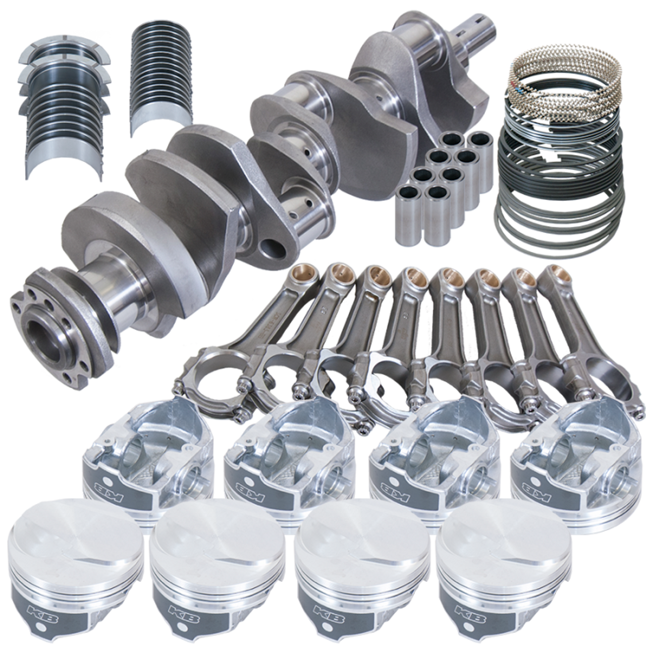 Eagle Chevy 454 4.250in Crank 6.385in I-Beam Rods 17cc Dome 4.310in Pistons Rotating Assembly - 18023060 Photo - Primary