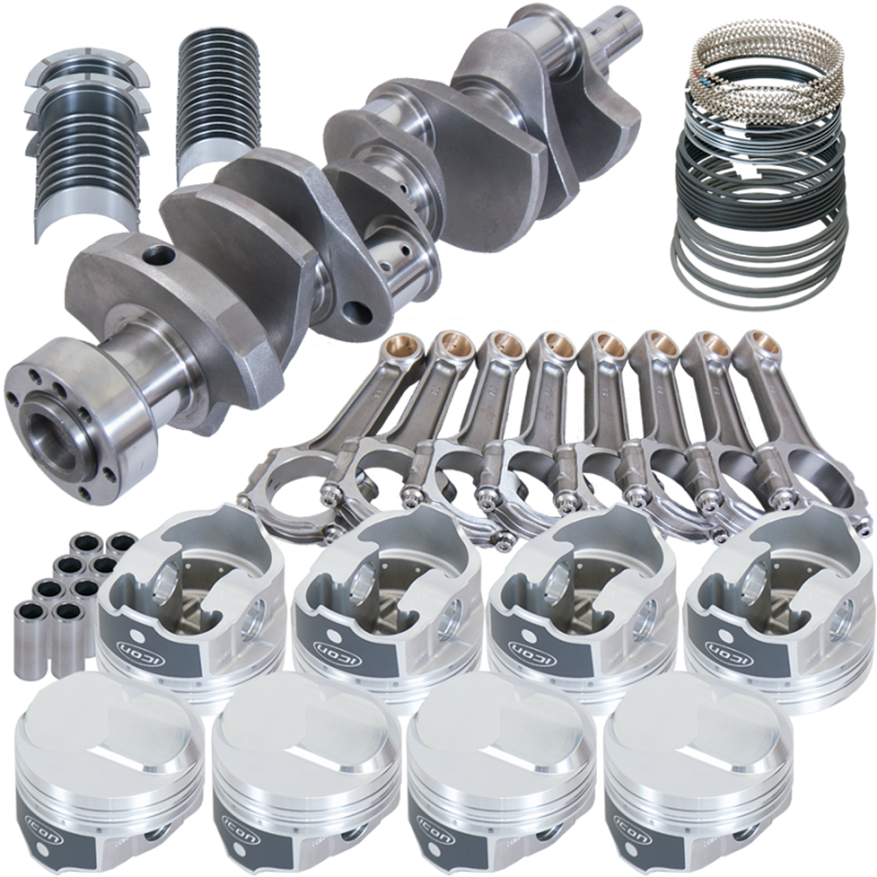Eagle Chevy 454 1Pc 4.000in Crank 6.135in I-Beam Rods 43cc Dome 4.310in Pistons Rotating Assembly - 18326L060 Photo - Primary