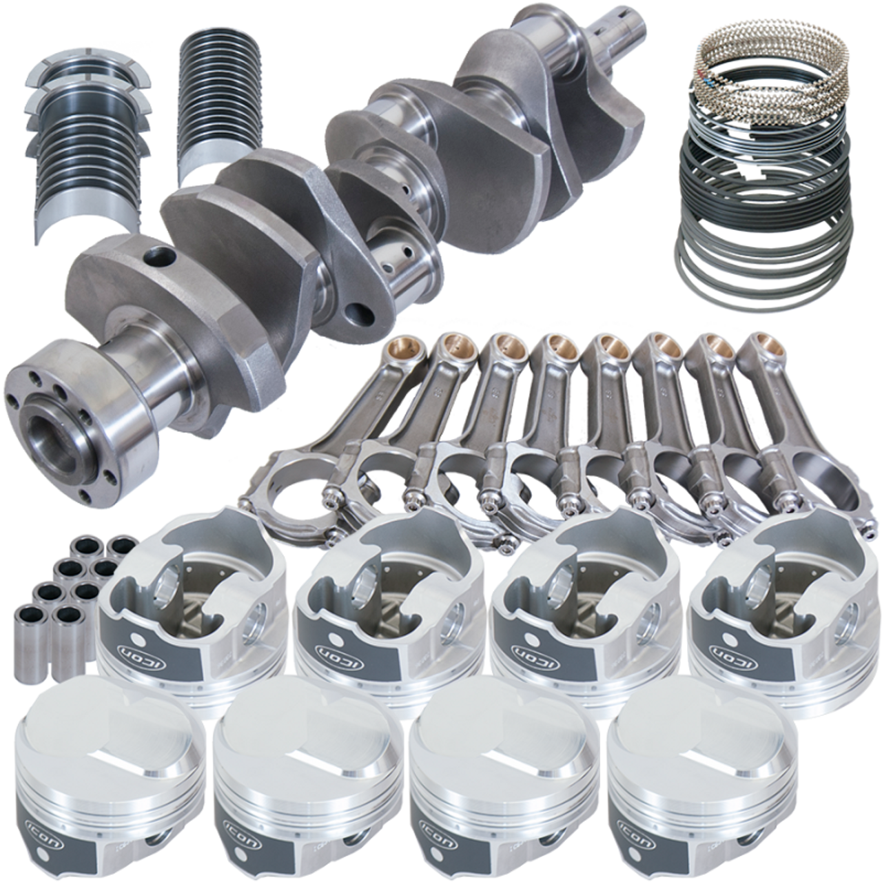 Eagle Chevy 454 1Pc 4.000in Crank 6.135in I-Beam Rods 43cc Dome 4.350in Pistons Rotating Assembly - 18326L100 Photo - Primary