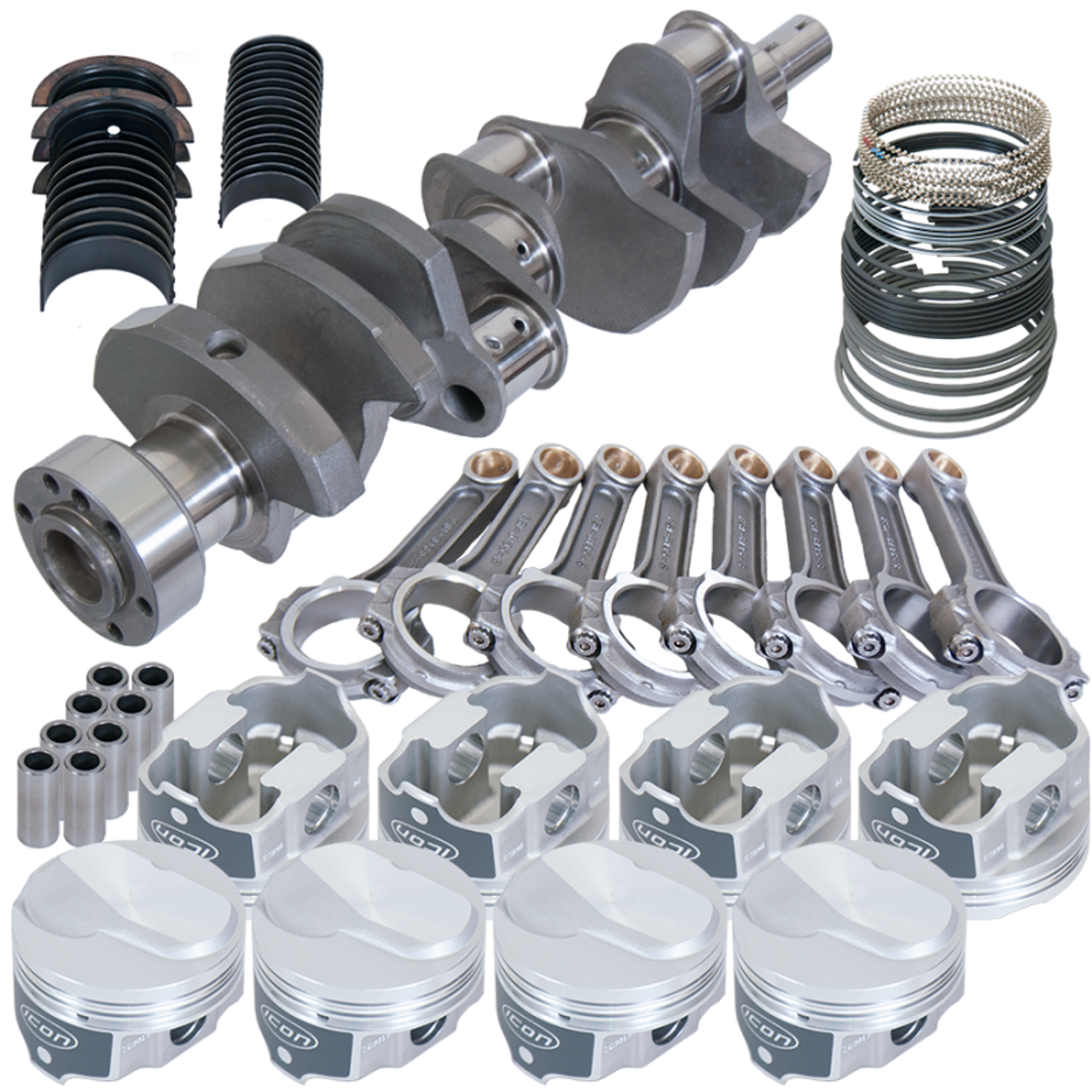 Eagle Chevy 454 1Pc 4.000in Crank 6.135in I-Beam Rod Closed Chamber 4.320in Piston Rotating Assembly - 18420L070 Photo - Primary