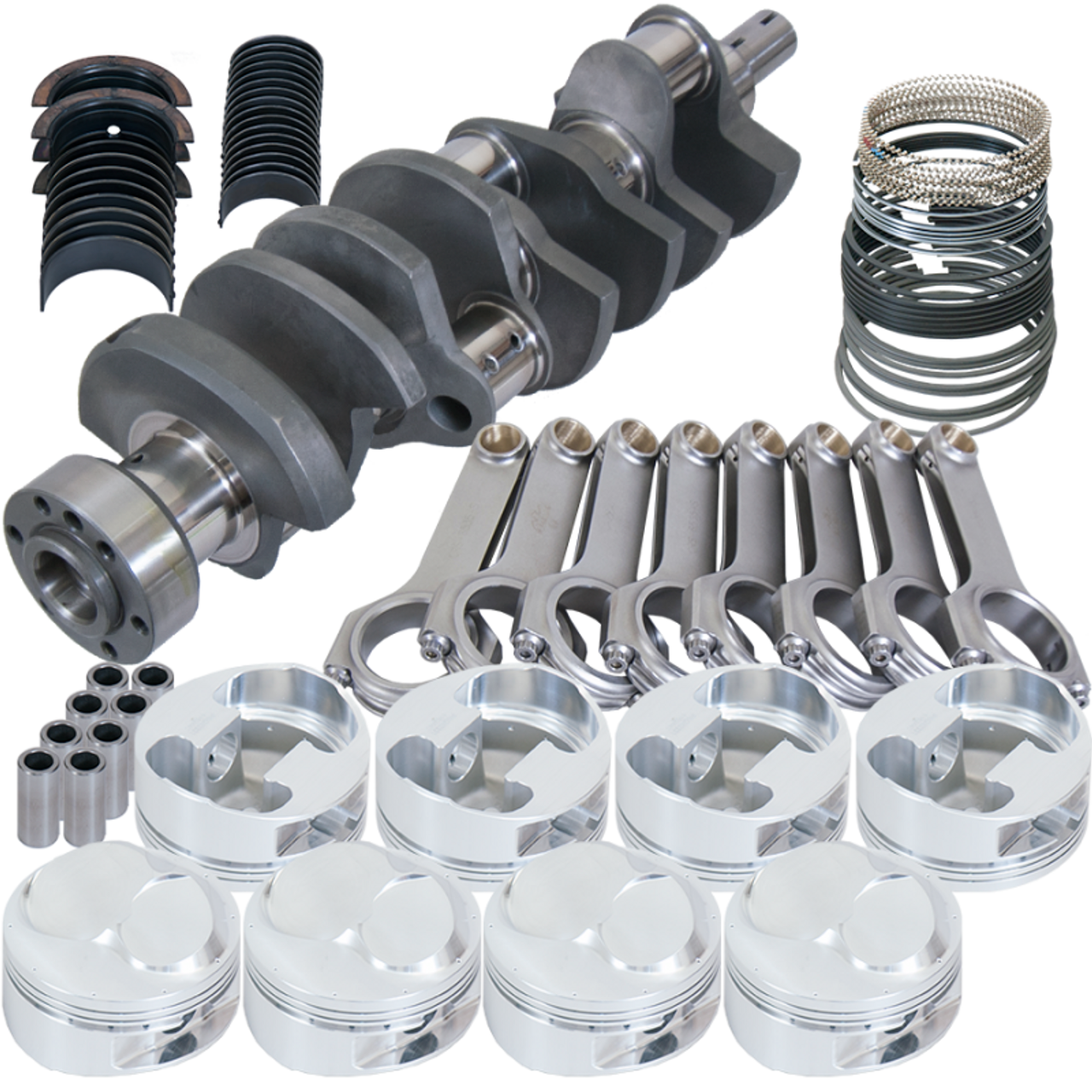 Eagle Chevy 502 1Pc 4.250in Counterwght Crank 6.535in H-Beam 46cc 4.625in Pistons Rotating Assembly - 35726L4625 Photo - Primary