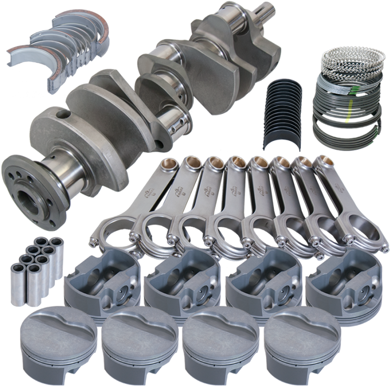 Eagle Pontiac 400 4.250in Crank 6.800in H-Beam -6cc Flat Top 4.185in Pistons Rotating Assembly - 515004185 Photo - Primary