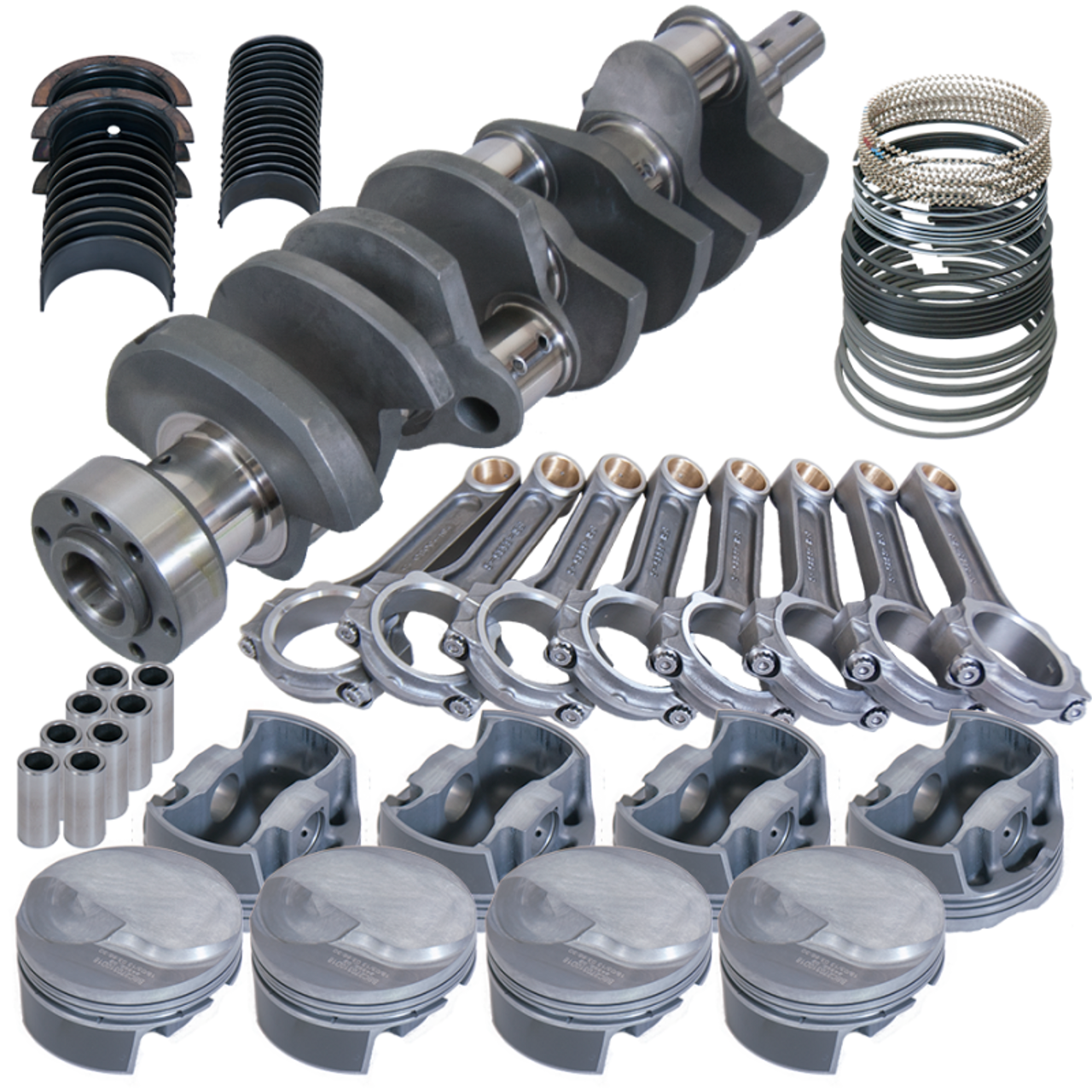 Eagle Chevy 454 1Pc 4.250in Crank 6.385in I-Beam Rods 18cc Dome 4.310in Pistons Rotating Assembly - 61113060 Photo - Primary