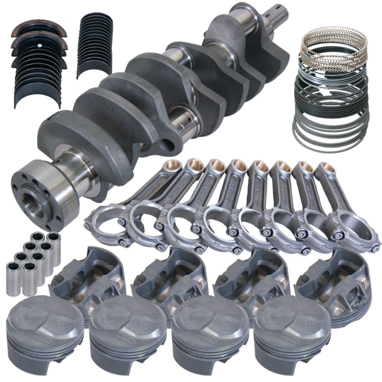 Eagle Chevy 454 1Pc 4.250in Crank 6.385in I-Beam Rods 43cc Dome 4.280in Pistons Rotating Assembly - 61114030 Photo - Primary