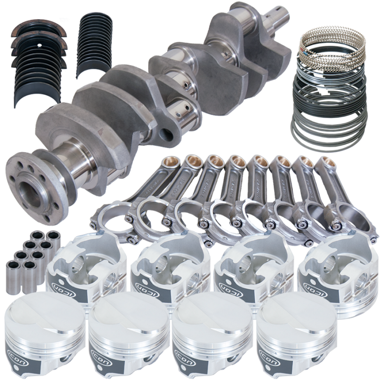 Eagle Chevy 454 4.000in Crank 6.135in I-Beam Rods 18cc Dome 4.350in Pistons Rotating Assembly - 61322100 Photo - Primary