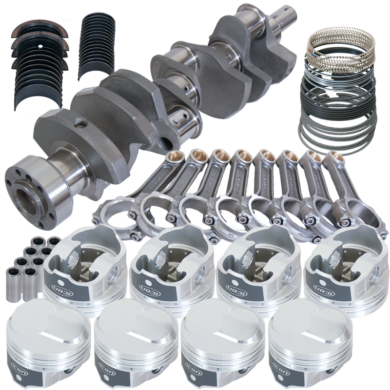 Eagle Chevy 454 1Pc 4.000in Crank 6.135in I-Beam Rods 43cc Dome 4.250in Pistons Rotating Assembly - 61326L000 Photo - Primary