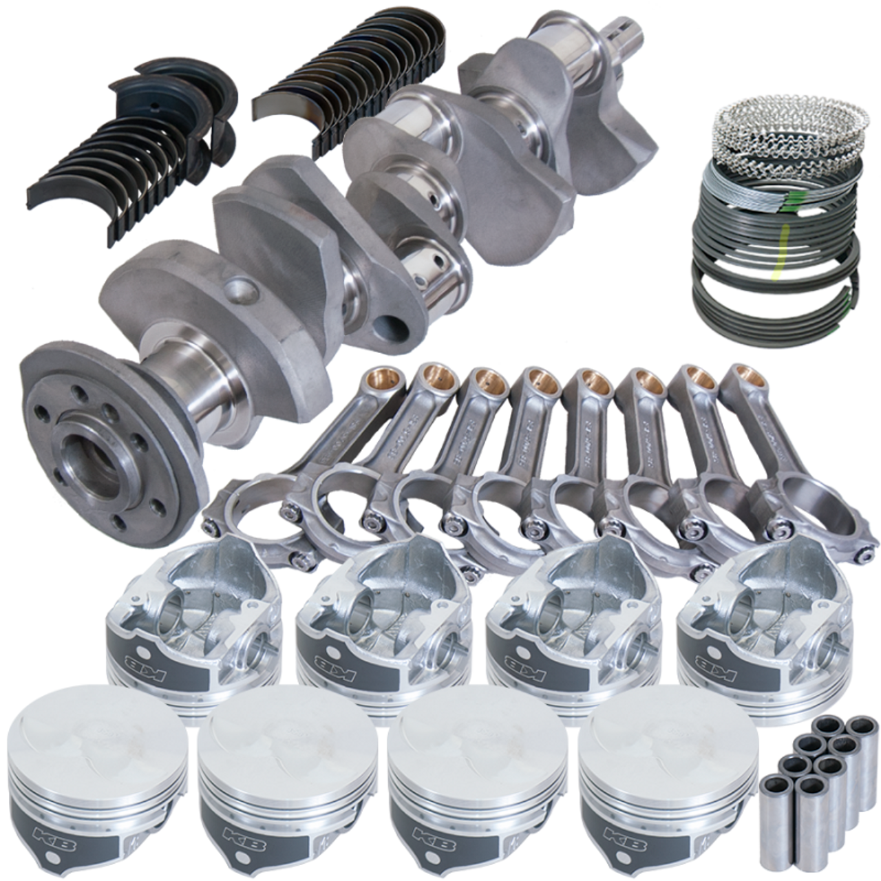 Eagle Chevy 350 1Pc 3.480in Crank 6.000in I-Beam Rod -7cc Flat Top 4.000in Pistons Rotating Assembly - 62005L000 Photo - Primary
