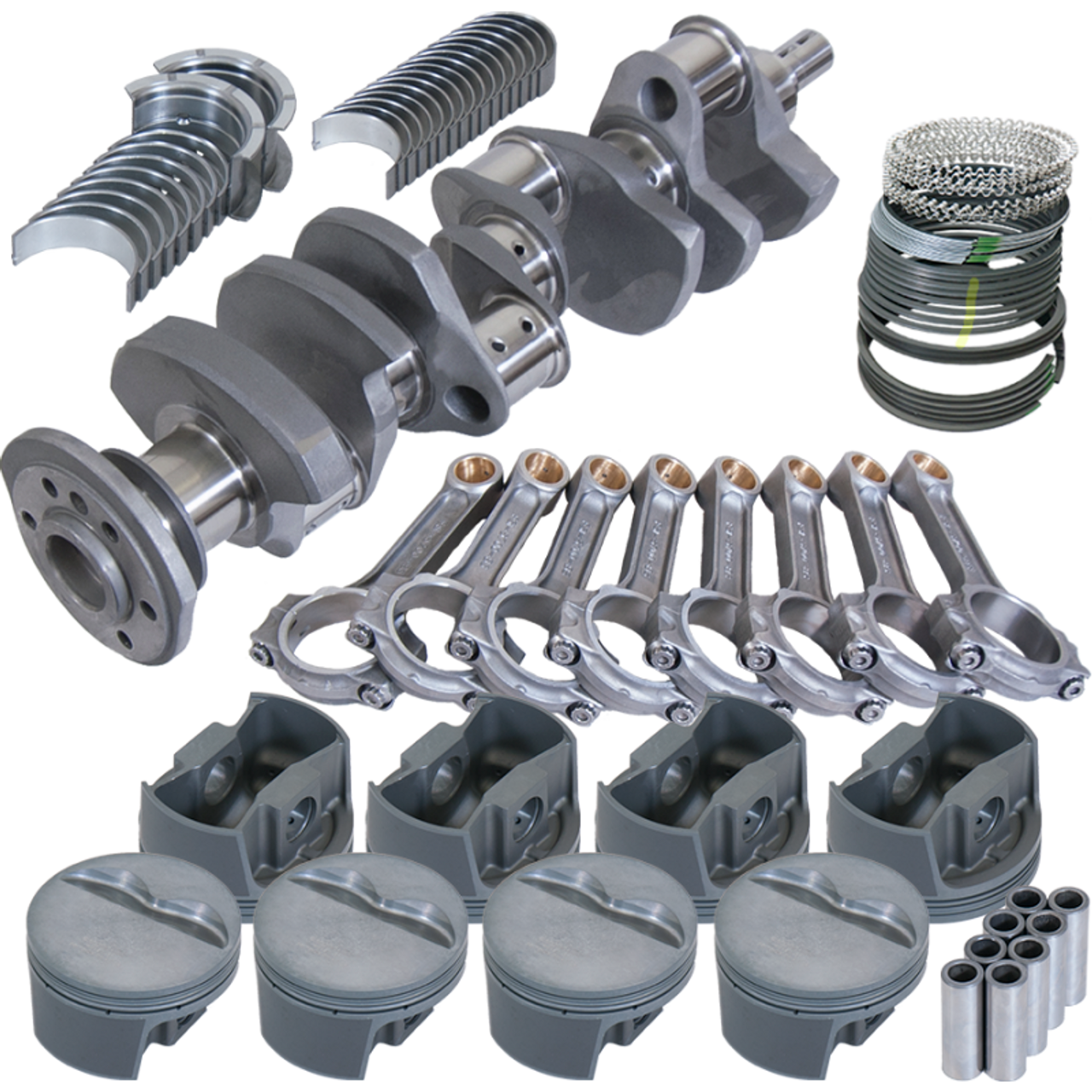 Eagle Chevy 350 3.750in Crank 5.700in I-Beam Rods -5cc Flat Top 4.060in Pistons Rotating Assembly - 62008060 Photo - Primary