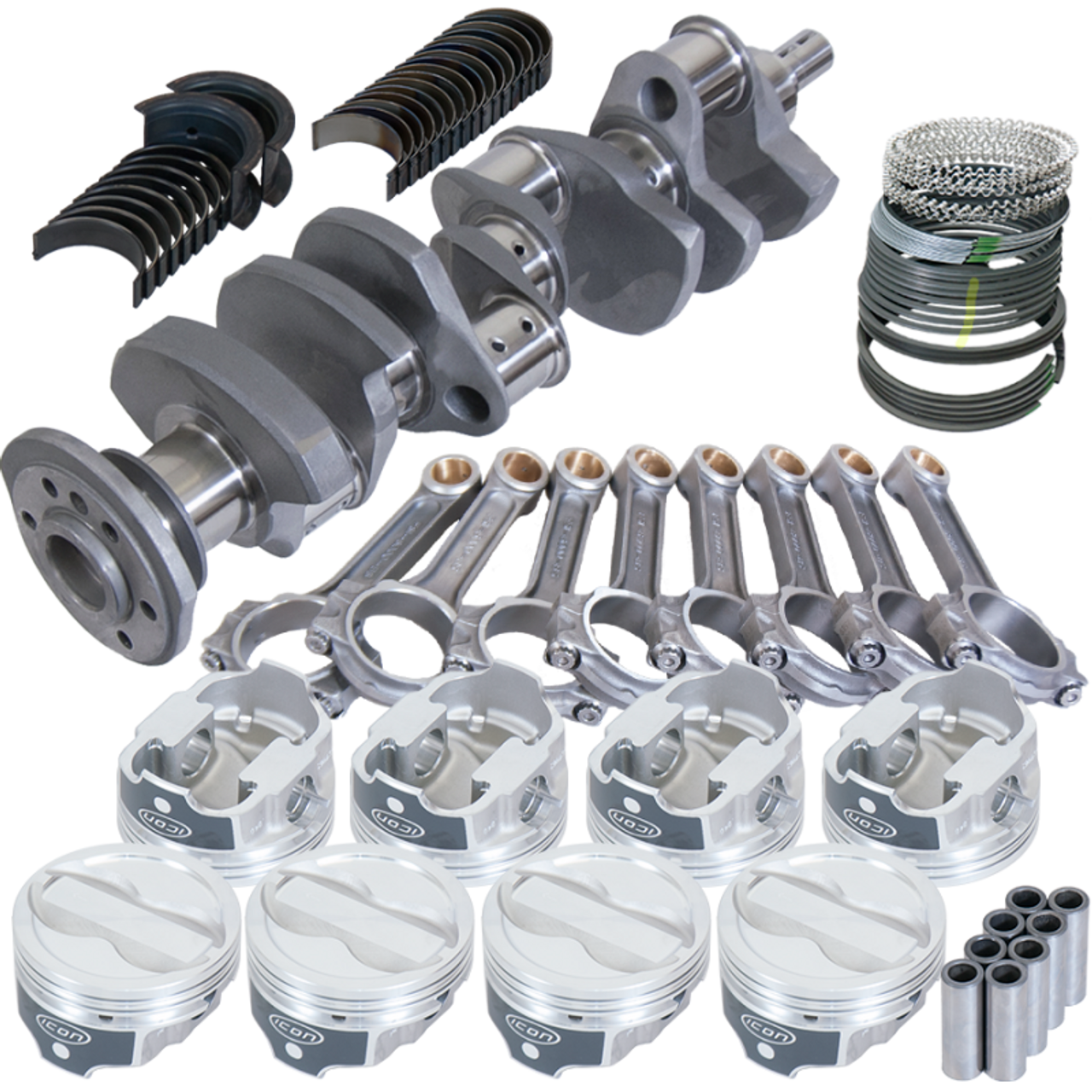 Eagle Chevy 350 3.750in Crank 6.000in I-Beam Rods -18cc 4.040in Pistons Rotating Assembly - 62303040 Photo - Primary
