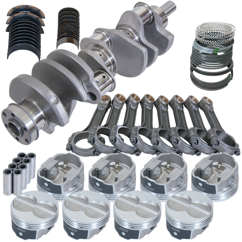 Eagle Ford 351W 4.000in Crank 6.200in I-Beam Rods -11cc Flat Top 4.000in Pistons Rotating Assembly - 64138000 Photo - Primary