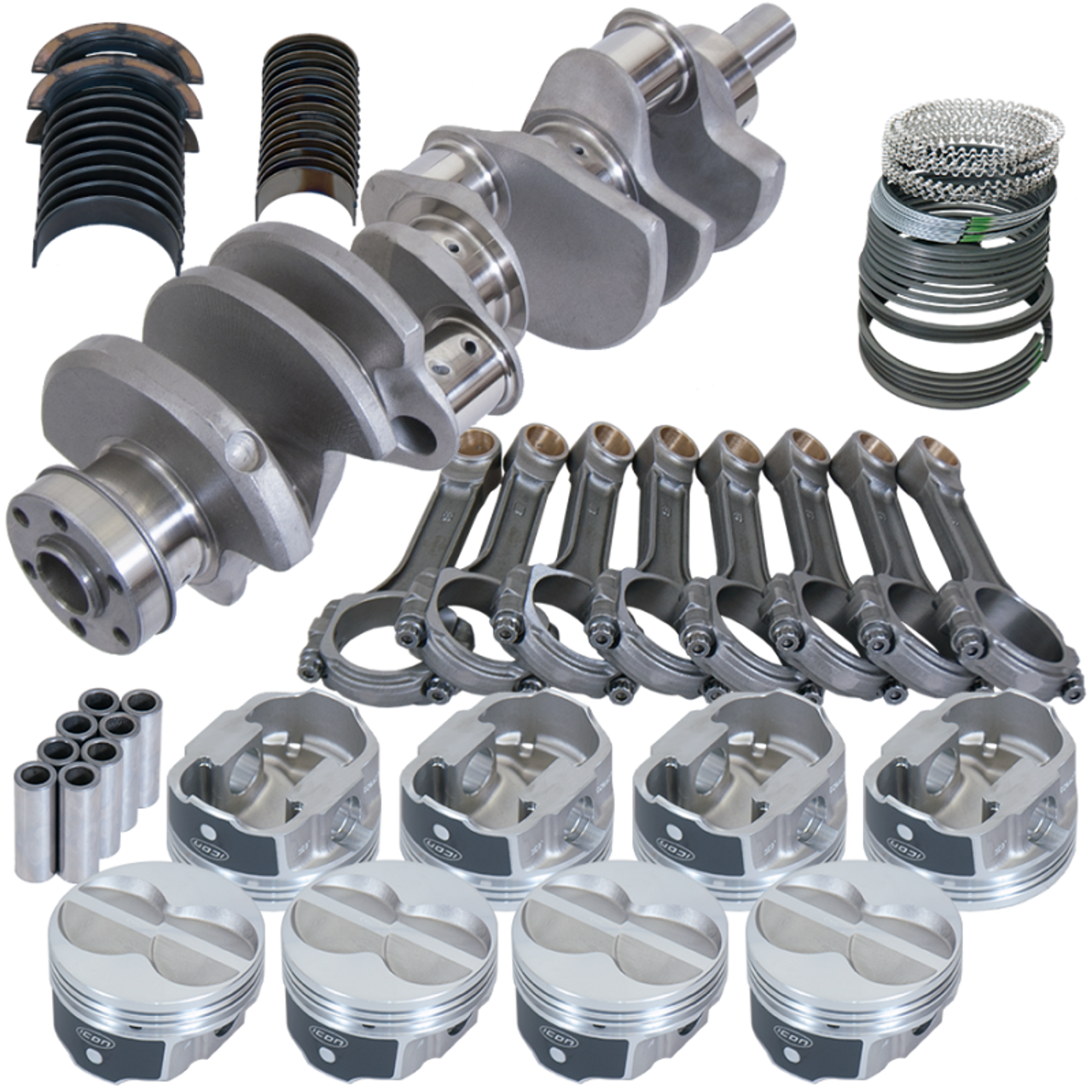 Eagle Ford 351W 4.000in Crank 6.200in I-Beam Rods -11cc Flat Top 4.030in Pistons Rotating Assembly - 64138030 Photo - Primary