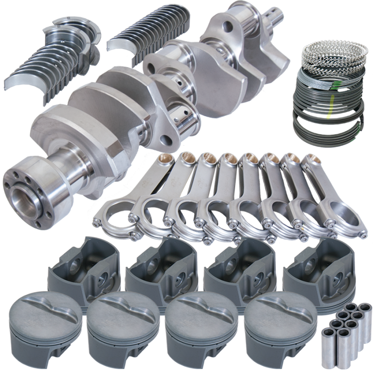 Eagle Chevy 350 1Pc 3.750in Crank 5.700in H-Beam -5cc Flat Top 4.030in Pistons Balanced Assembly - B12108030 Photo - Primary
