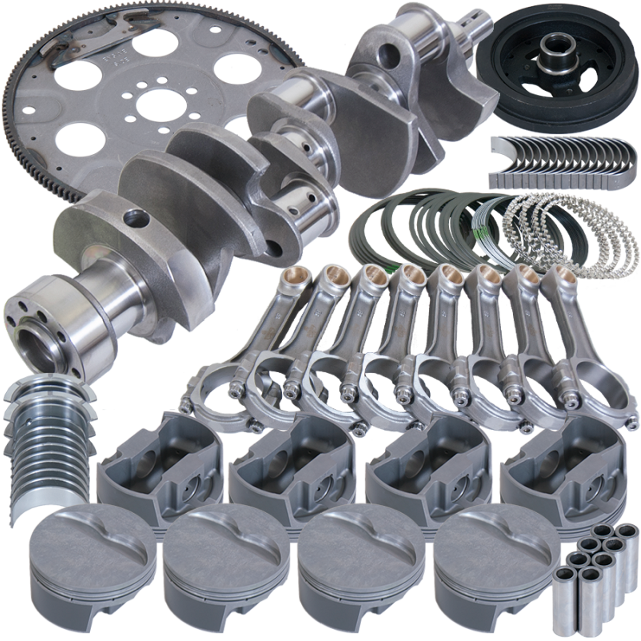 Eagle Chevy 350 3.750in Crank 5.700in I-Beam Rods -5cc Flat Top 4.040in Pistons Balanced Assembly - B13006E040 Photo - Primary